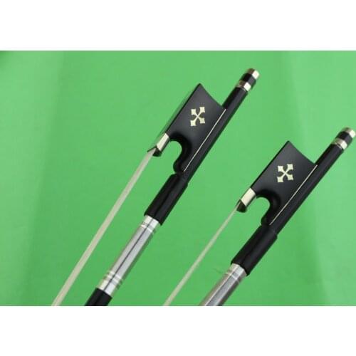 2 pcs new Professional black Carbon fiber violin bow 4/4, Violin Parts
