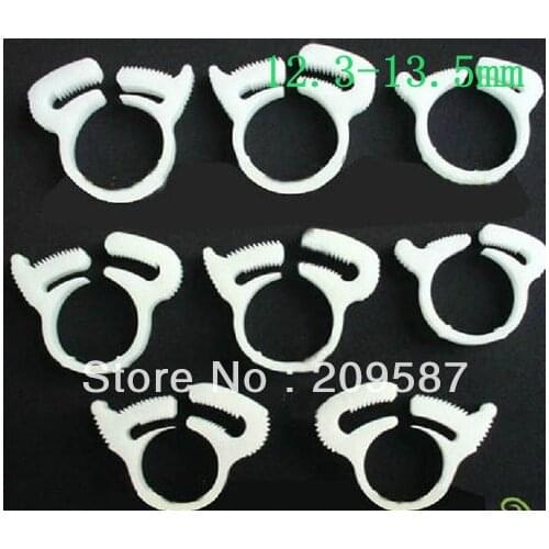 20pcs Nylon Platic White Fuel Hose Cable Wire Tube Clamps Clip For 12.3-13.5mm OD