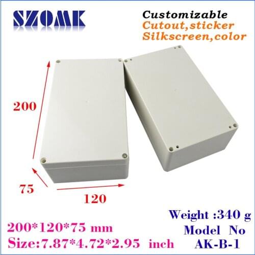 4 pcs, IP65 plastic enclosures electrical 2015 new 200*120*75mm hot selling waterproof boxes, plastic instrument enclosure