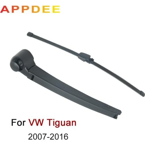 APPDEE Wiper 13" Rear Wiper Blade & Arm Set Kit For VW Tiguan 2007 2008 2009 2010 2011 - 2016 Windshield Windscreen Rear Window