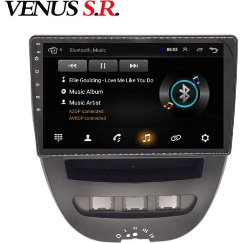 VenusSR Android 8.1 Car DVD Player GPS Navigation Multimedia For peugeot 107 For Toyota Aygo For Citroen C1 Radio 2005-2014