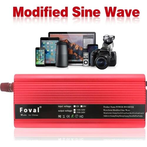Car Power Inverter 6000W DC 12V to AC 220V Portable Charger Converter Adapter Dual USB Modified Sine Wave for home car
