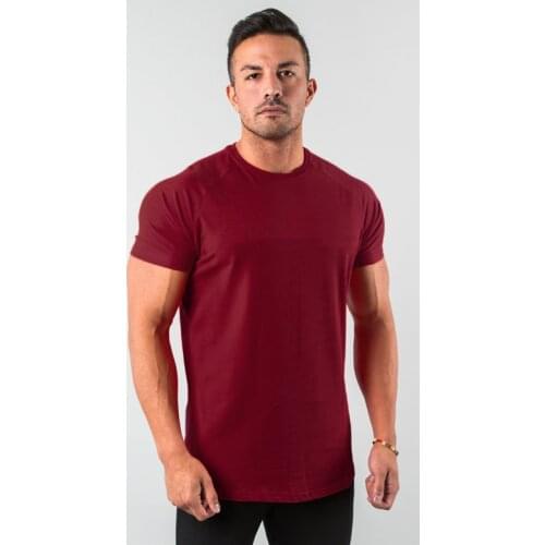 Running Tee Shirt Men Fitness T Shirt Sports Short Sleeve Muscle Joggers Bodybuilding Tshirt Male Gym Clothing Slim Fit T-Shirt