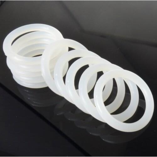 White Food Grade Silicon Rubber O-Ring Seals Washer Cross Section 3.5mm OD 12-103mm