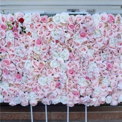 SPR Free Shipping Artificial rose peony &hydrangea flower wall wedding backdrop artificial flower arrangements