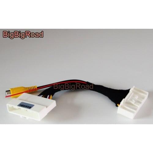 BigBigRoad For Nissan Sylphy 2019 40 Pins Car Adapter Connector Wire Cable Rear View Camera Original Video Input RCA