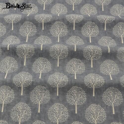 Booksew Textile Dark Grey Cotton Linen Fabric Sewing Dandelion Style Material Tissu Tablecloth Pillow Bag Curtain Cushion Zakka