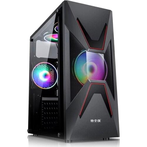 Desktop Computer Case ATX Full-view Side Transparent PC Case Support ATX/Micro ATX/Mini ITX 155mm CPU Cooler/350mm Graphics Card