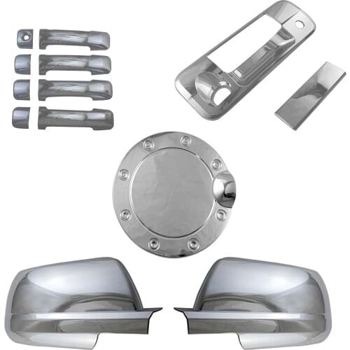 For 2007-2016 Toyota Tundra Crew Max 08-15 ABS Chrome cover door mirror covers handle cover Car decoration cover