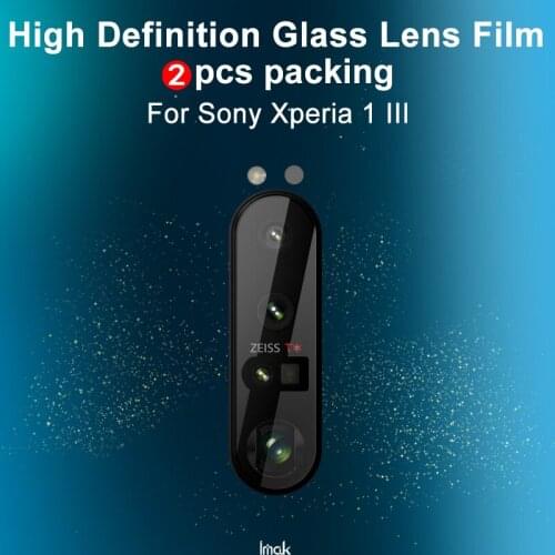 For Sony Xperia 1 III Tempered Glass Lens Film IMAK High Definition Camera Lens Protector for Sony Xperia 1 III