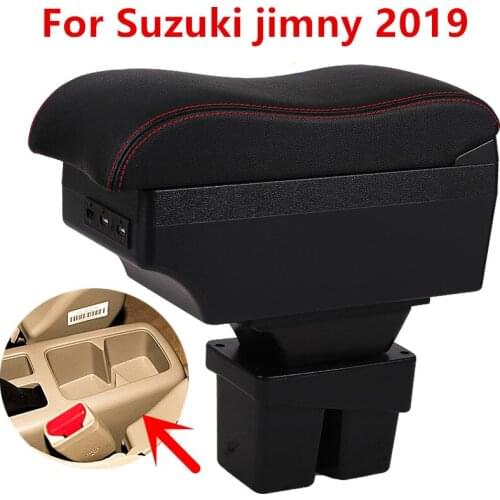 For Suzuki jimny armrest box USB Charging heighten Double layer central Store content cup holder ashtray accessories 2019