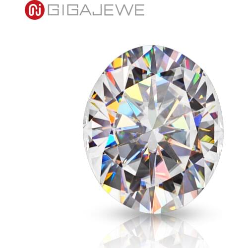 GIGAJEWE Hand-Cutting Oval White TOP D VVS1 Moissanite Premium Gems Loose Diamond Test Passed Gemstone For Jewelry Making
