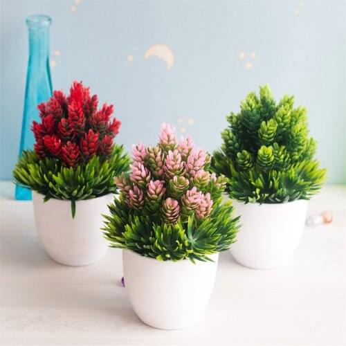 Artificial Plants Green Bonsai Small Tree Pot Plants Fake Flower Potted Ornaments for Home Decoration Craft Plant Decorative