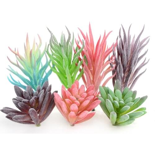1Pc Artificial Succulents Plant Fake Bonsai Home Party Decoration PVC Plant Garden Miniature DIY Wedding Garden Floral Decoratio