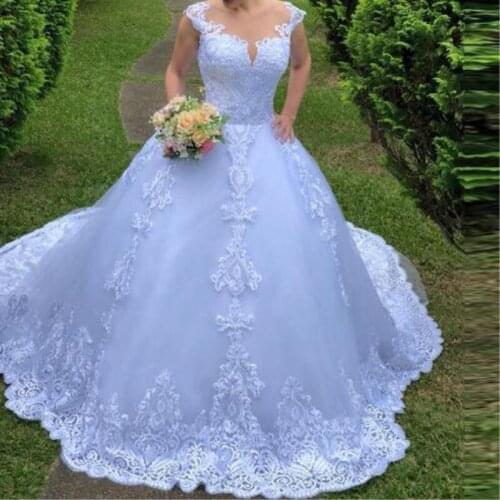 Exquisite Lace Short Sleeve Zipper Back Boho Chic Wedding Dress Bridal Gowns robe de mariage Wedding Dress 2019 Winter NEW