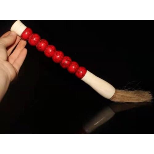 Collection Old Chinese Calligraphy Painting Inlaid Jades Large Brush/6