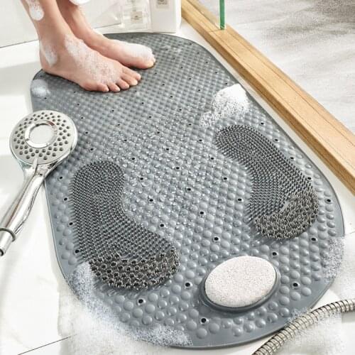 Japanese-style PVC Toilet Bathroom Non-slip Mat Household Bathroom Grind Stone Floor Mat Shower Room Massage Foot Mat
