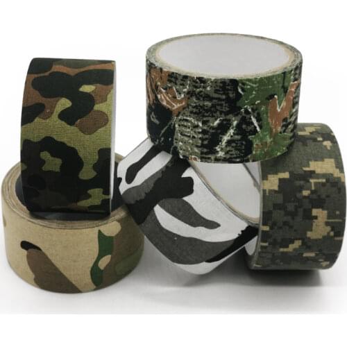 Outdoor Woodland Camping Camouflage Tapes High Viscosity Hunting Gun Accessories Stealth Tape Bandage 0.05m x 10m/2inchx390inch