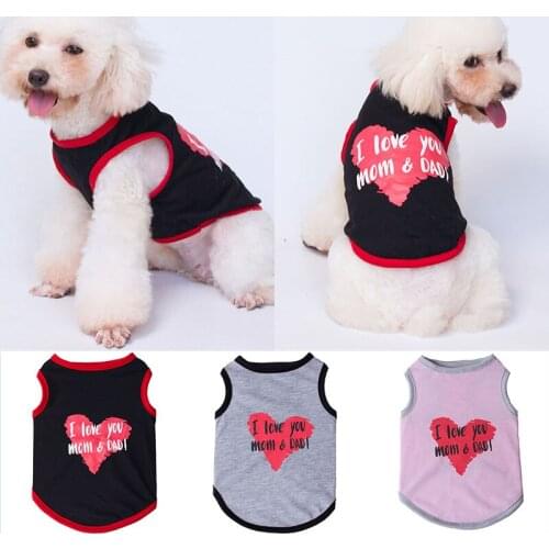 Summer Dog Clothes Puppy Cotton Vest Cute Printed Vests Casual Breathable Clothes for Small Dogs Fashion Dogs Cats T-shirt