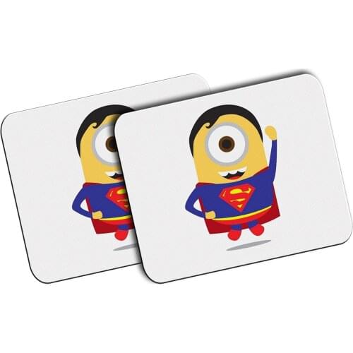 MERCHANDMANIA PACK 2 large mousepads MONIGOTE SUPER hero man for raton computer pc laptop accessory offer