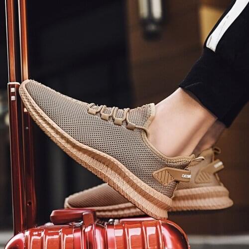 Mesh Men Shoes Breathable White Mens Sneakers Trendy Lace-Up Lightweight Black Walking Big Size Man Tenis Shoe Zapatillas Hombre