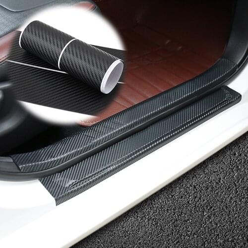 4 pieces of car door sill protection door sill wear plate stickers for Dodge Caliber Journey ram durango Charger Stratus