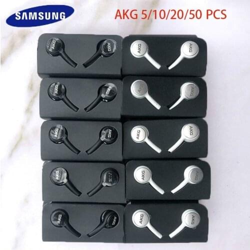 Samsung IG955 Earphones wholesale 5/10/20/50 pcs 3.5mm In-ear with Mic Wire Headset for AKG samsung Galaxy S10 S9 S8 smartphone