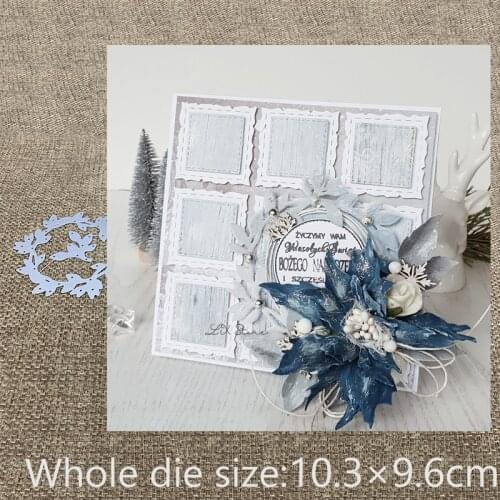 New Design Craft Metal Cutting Die die cuts leaves wreath frame decoration scrapbook Album Paper Card Craft Embossing die cuts