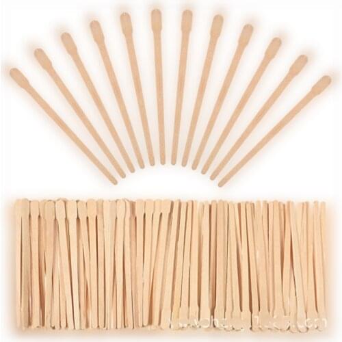 100pcs Disposable Wooden Waxing Stick Wax Bean Wiping Wax Tool Disposable Hair Removal Beauty Bar Body Beauty Tool