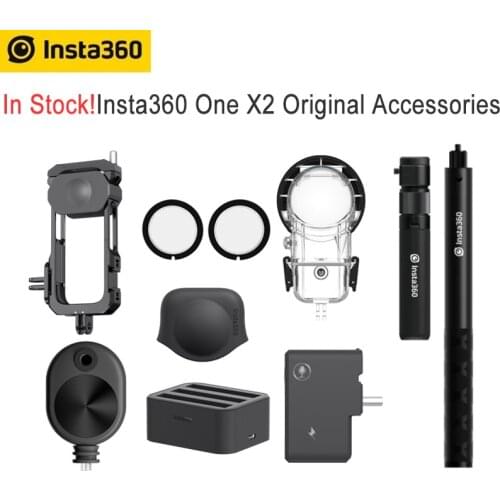 Insta360 ONE X2 Original Accessory Dive Case Lens Guards Protector Bullet Time Cord Charge Hub Mic Adapter For ONE X 2 Camera