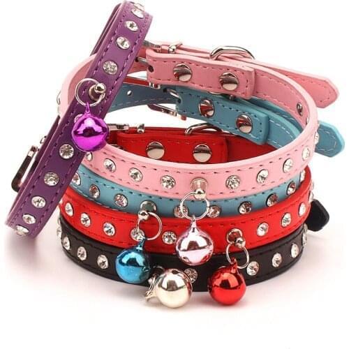 Dog Collars With Bell Puppy Necklace Accessories Products Neck Strap For Pet Small Dogs Collar