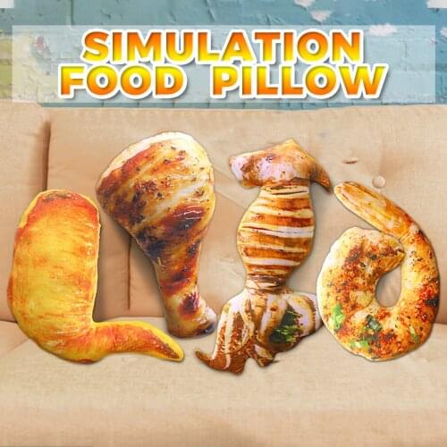 Chicken nugget pillow Simulation Food-Shaped Pillow, Soft Waist Cushion Plush Food Pillow Stuffed Toys realistic Soft Plush Toy