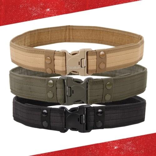 Durable Nylon Tactical Belts Adjustable Military Training Waist Belt Waistband Outdoor Hunting Hiking Sports Heavy Duty Belt