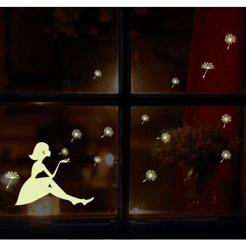 DIY Dandelion G Baby In The Dark Luminous Wall Sticker Home Decor for Kids Room Removable Wall Decal Home Decoration Ceiling