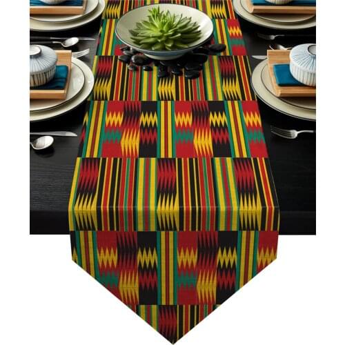 African Pattern Ethnic Table Runner Table Flag Home Party Decorative Tablecloth Table Runners