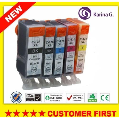 Compatible for Canon PGI125 CLI126 PGI-125 CLI-126 ink cartridge Suit for Canon PIXMA IP4810/IP4910/IX6510/MG6110/MG6210 etc