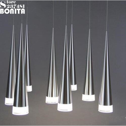 Modern Meteor shower hanging lamp Cone led Acrylic aluminum cord pendant light Spiral staircase Duplex Villa droplight loft