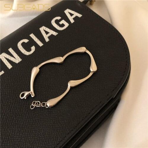 Subeads 925 Sterling Silver Water Droplets/Raindrops Bracelet For Women Girls Adjustable Bracelet Wedding Party Jewelry Ins