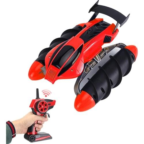 Rotate Rc Cars 2.4G Remote Control Spinning Stunt Cars Amphibious Motorcycle Drives On Land And Water Vehicle Toys For Kids Gift
