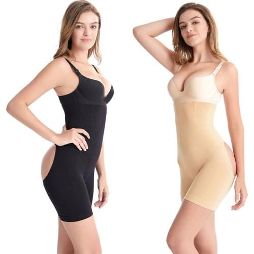 High Waist Underwear Bodysuit Postpartum Waist Cincher Exposed Buttocks Pants Thigh Tummy Control Shaping Shorts Shapewear Women