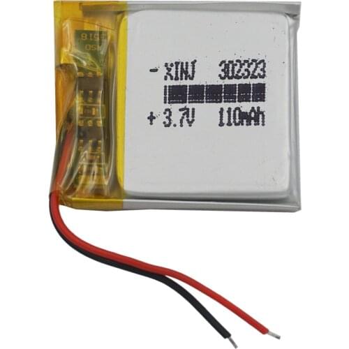 XINJ 3.7V 110mAh li Lithium Polymer Battery li po cell 302323 For mp4 watch headphones bluetooth earphone speaker smart watch