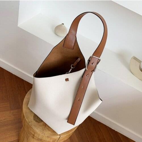 Women Handbag New 2020 Brand High Quality Big Capacity Bucket Bags Ladies Casual Tote Fashion Cow Leather Single Shoulder Bags