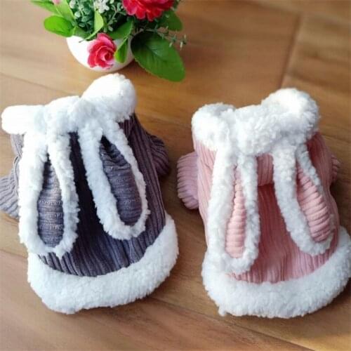 Winter Dog Clothes Warm Pet Clothing Cute Bunny Dog Coat Jacket Outfit Chihuahua Yorkie Poodle Pomeranian Schnauzer Pet Costumes