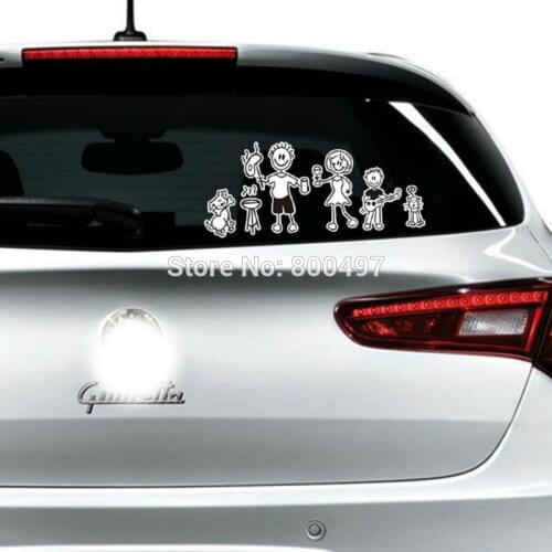10 x Family Members Reflective Car-covers We are family Car Sticker and Decals for Toyota Chevrolet VW Tesla Honda Hyundai Ford