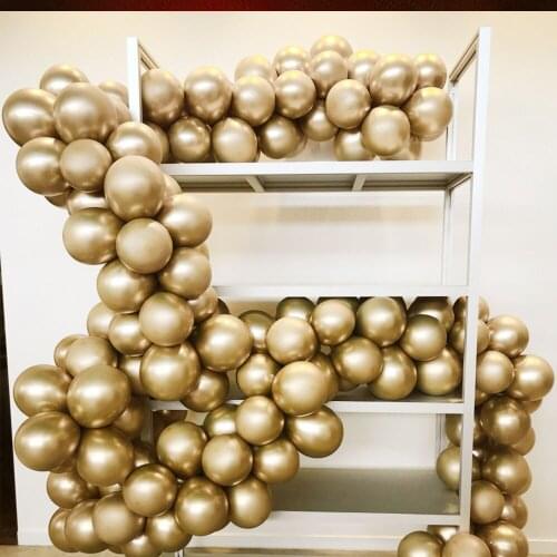 148 Pcs Chrome Metal Gold Large Balloon Arch Garland Kit Balloon Chain Wedding Graduation Anniversary Organic Party Decoration