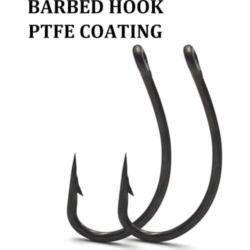 30 pcs Carp Fishing Hook High Carbon Steel PTFE Coated Barbed Hook For Carp Rigs Fishing Accessories Feeder Fish Carp Hook