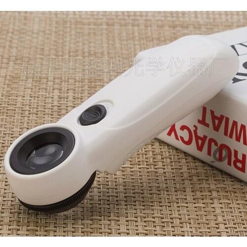 45X 21mm Children Gift Toys Educational Handheld LED Illuminated Magnifier Magnifying Glass for Reading Aid with Lamps
