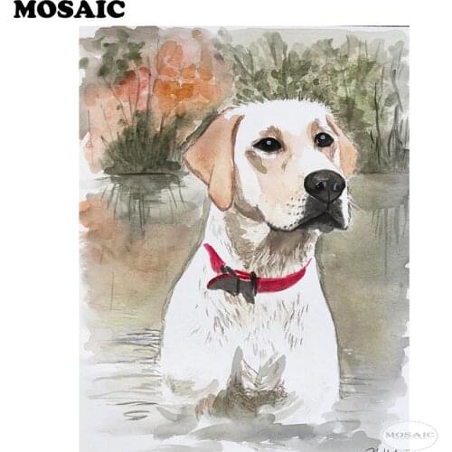 Diamond Painting animal dog labrador 5D Diamond Mosaic Pattern Rhinestone Cross Stitch Full Square Diamond art