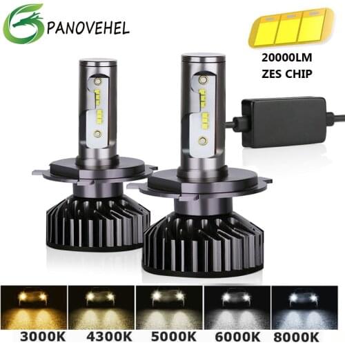 Car Headlight ZES Chips 18000LM 80W Canbus H4 LED H7 H1 H3 H11 LED 9005 9006 Auto Fog Car Light 12V 3000K 6000K 8000K