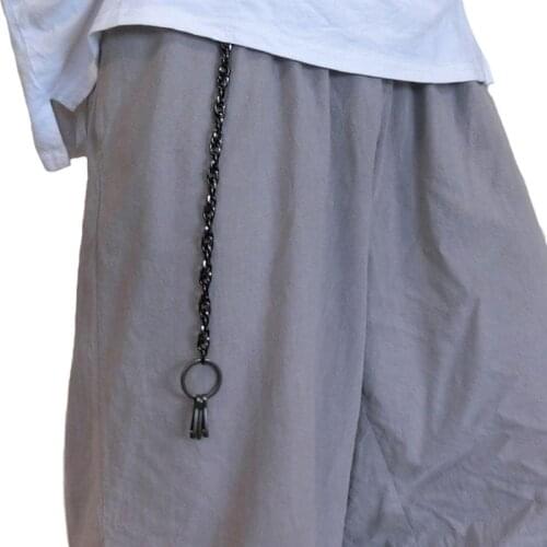 Black Metal Wallet Belt Chain Punk Hipster Pant Jean Key Chain Hip Hop Jewelry A0KD